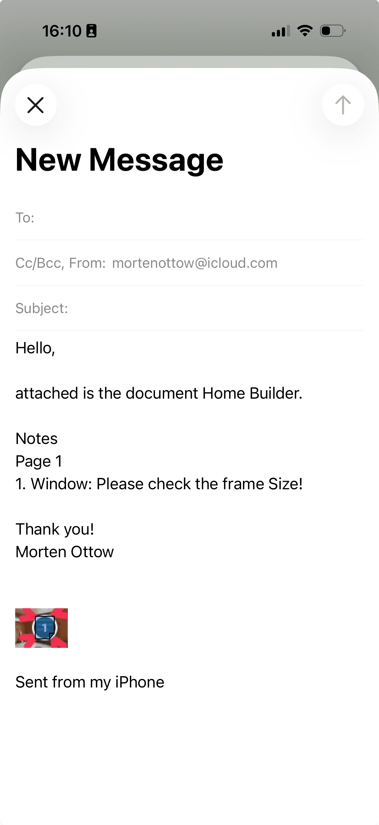Scan & Store document editor after notes and markups are added